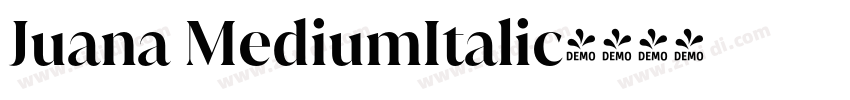 Juana MediumItalic字体转换